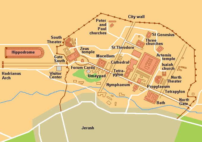 jerash city map